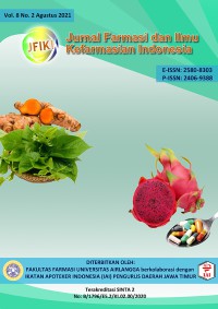Jurnal Farmasi dan Ilmu Kefarmasian Indonesia Volume 8, No 2, 2021