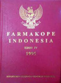 Farmakakope Indonesia: Edisi IV 1995