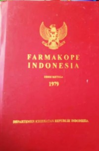 Farmakope Indonesia: Edisi ketiga 1979